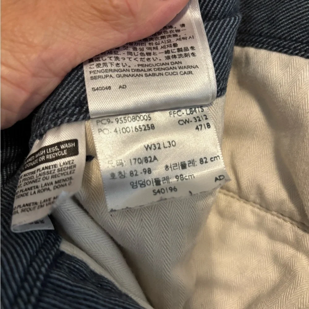 Levi’s Men’s blue pinstripe tapered leg pants Size 32x30